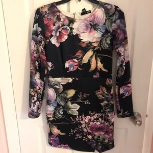 Floral purple colorful dress